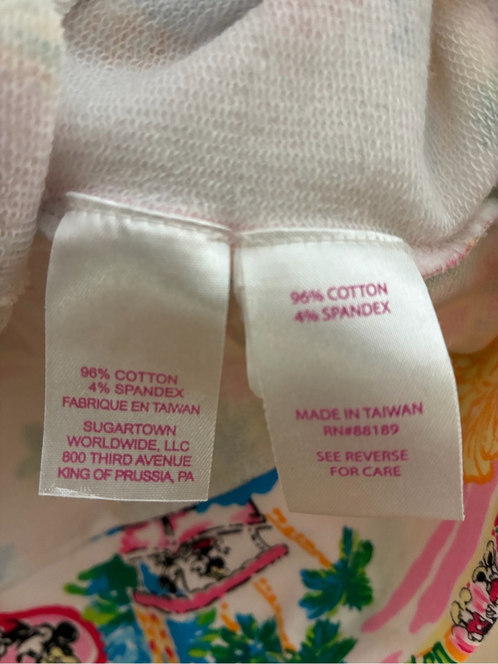 Disney x Lilly Pulitzer Colorful Tropical Half-Zip Pullover Popover Large EUC - Picture 7 of 13